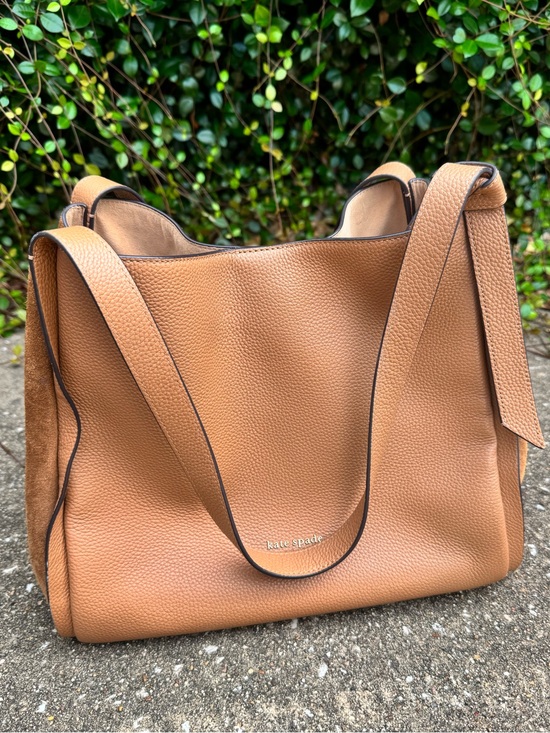 kate spade Handbags - kate spade Pebbled Leather Shoulder Bag in Camel Tan
